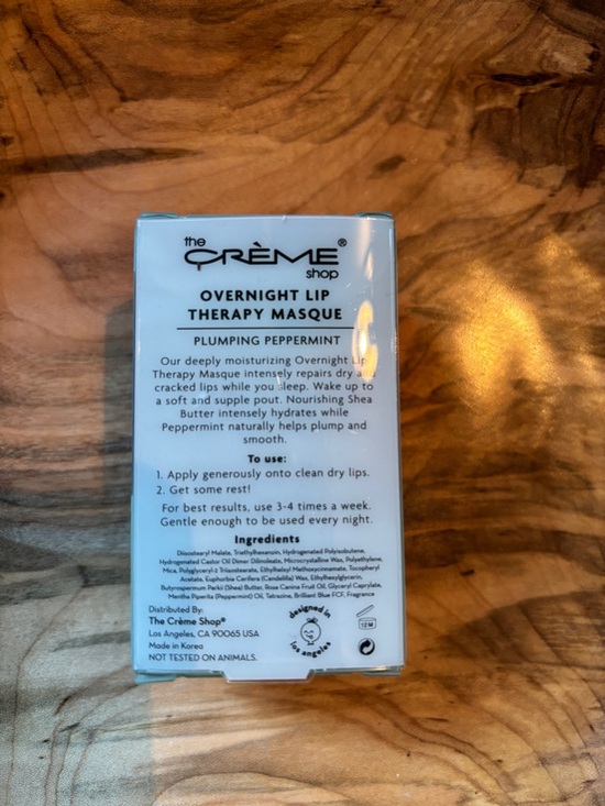The Crème Shop Overnight Lip Therapy Masque - Plumping Peppermint (Mint) - Picture 2 of 2